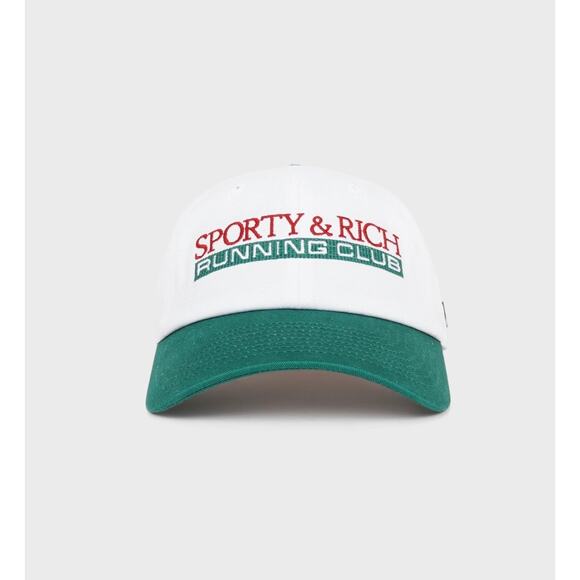 Sporty & Rich Finish Line Hat - White/Alpine - New - Picture 1 of 6
